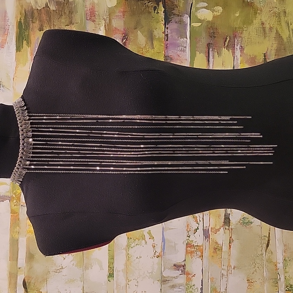 Free people long fringe necklace